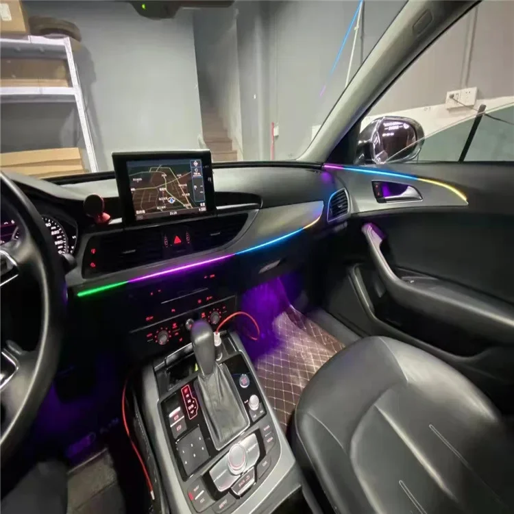 18 in 1 symphony interior Flow Chasing Light Changing atmosphere light rgb color acrylic fiber ambient light car