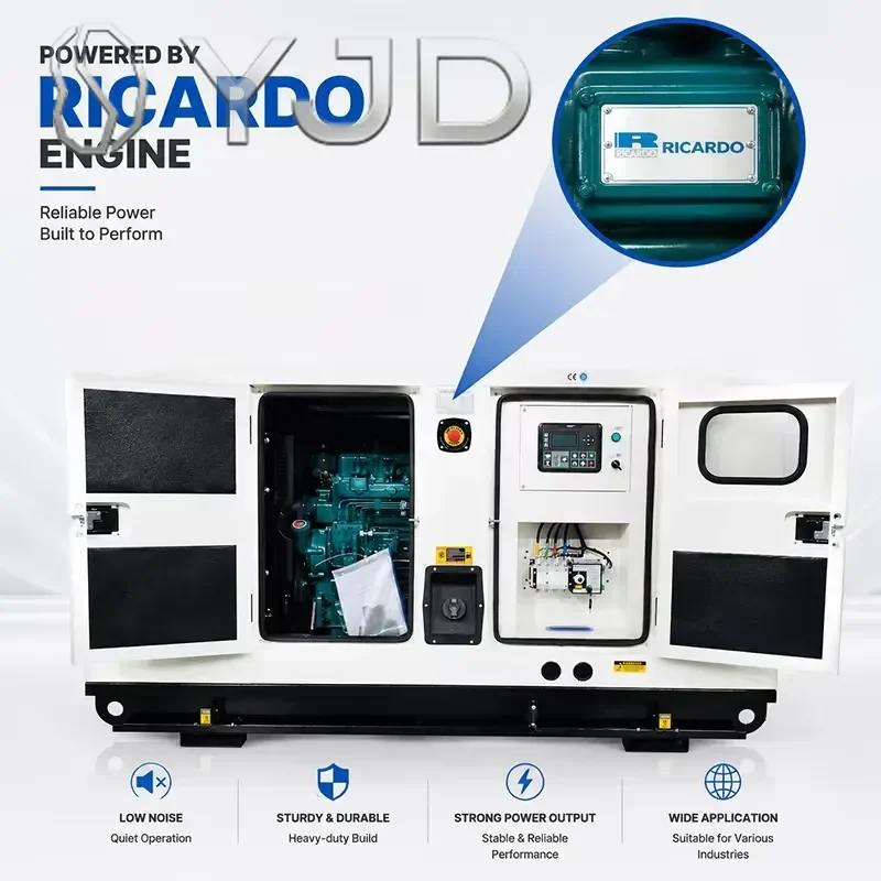 Commercial Silent Diesel Generator Set 30-80kva Specifications Ricardo Engine Simple Maintenance for Factory Standby Power