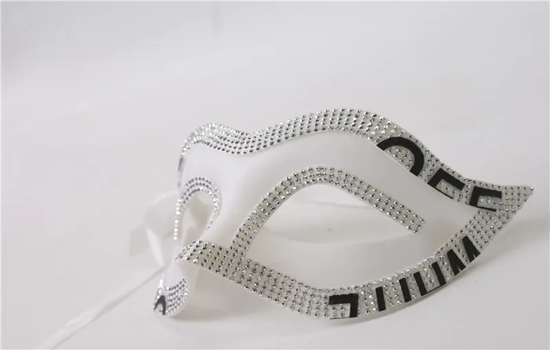 Mask eye mask plastic resin material silver flash diamond half face exquisite suitable  bar stage performance adult party props