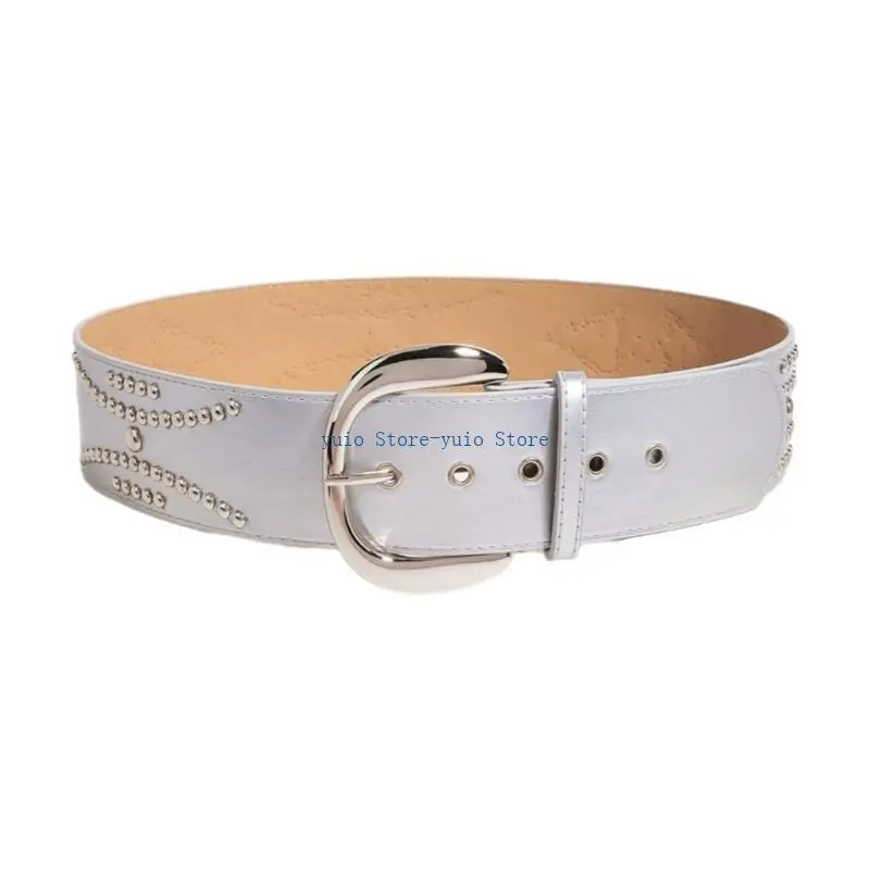 

X7XB Simple PU Belt Women Waistband for Pants Jeans Fashion Pin Buckle Waiststrap