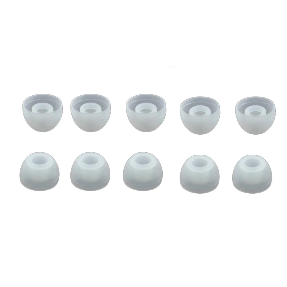 5 Pairs 38mm Silicone Earbuds Eartips Earplugs Cushion Replacement Ear Covers Tips Buds for In-ear Earphone (Transparent