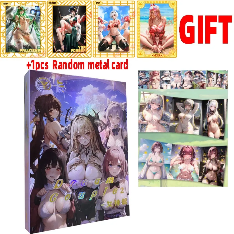 Tarjetas de colección de Goddess Story, tarjetas de Metal Waifu para chica Sexy, caja de refuerzo de fiesta, juguetes y pasatiempos Tcg, regalo, novedad de 2023