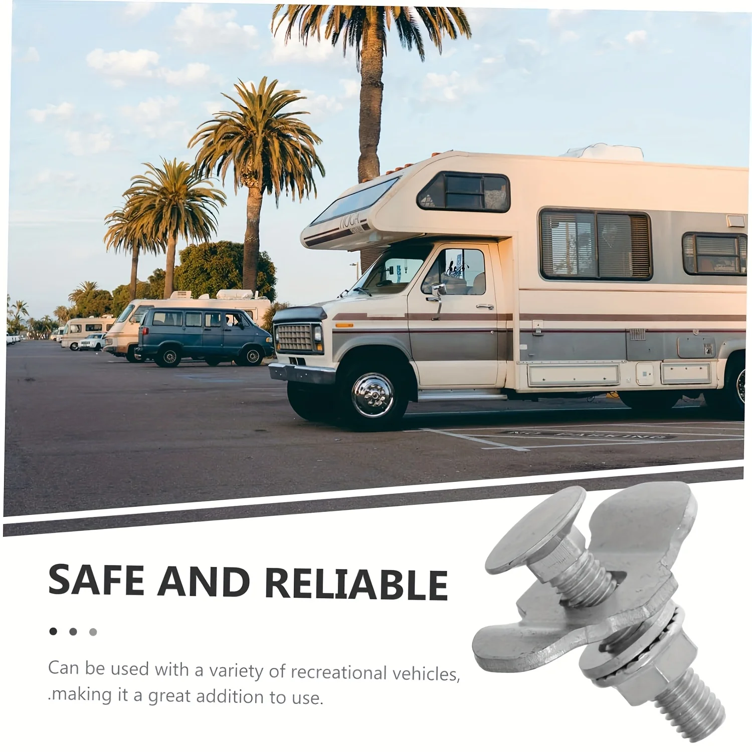 

Черная алюминиевая направляющая с фиксированной пряжкой с резьбой M8, аксессуары для каравана, кемпинга, грузовика, модификация, варианты серебряного цвета класса 8,8