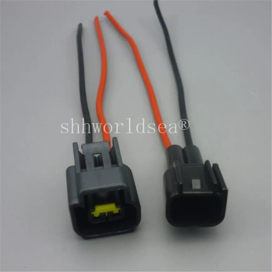 Shhworldsea 1sets 2 pin 2.3mm FW-C-2F-B 2 Pin Ignition Coil Wire Harness Female Waterproof Auto Connector for Ford Focus