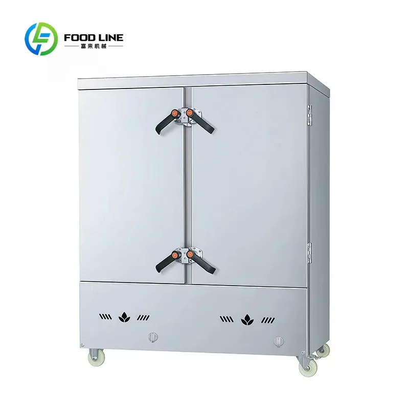 

Автоматическая коммерческая пароварка для риса на 12/24 противня из нержавеющей стали, электрическая/газовая, для ресторанов и столовых