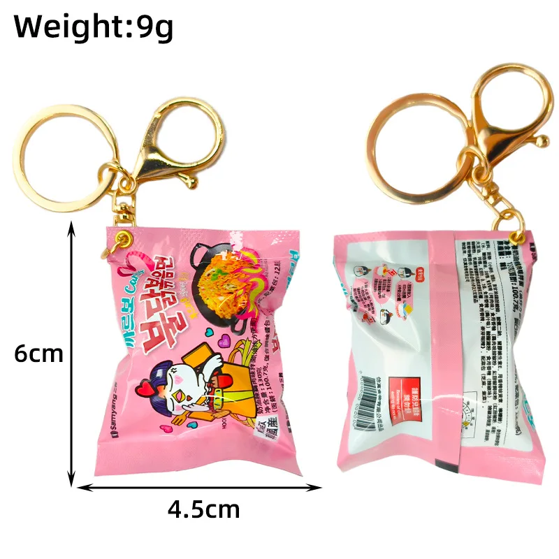 Simulation Instant Noodles Keychain On The Phone Mini Snacks Pendant Bag Pendant Christmas Gifts For The New Year image 5