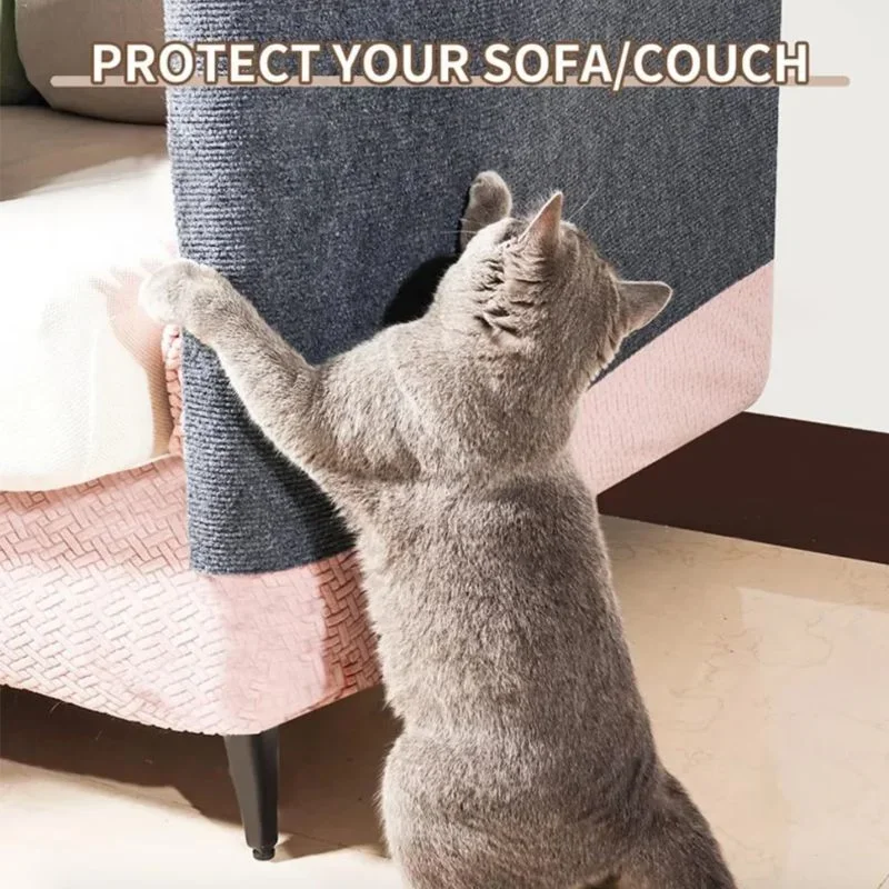 Scratching Mat Cat Protect Furniture Trimmable Self-adhesive Cat Climbing Blanket Wall Sofa Anti-Cat Scratch DIY Cat Scratch Pad