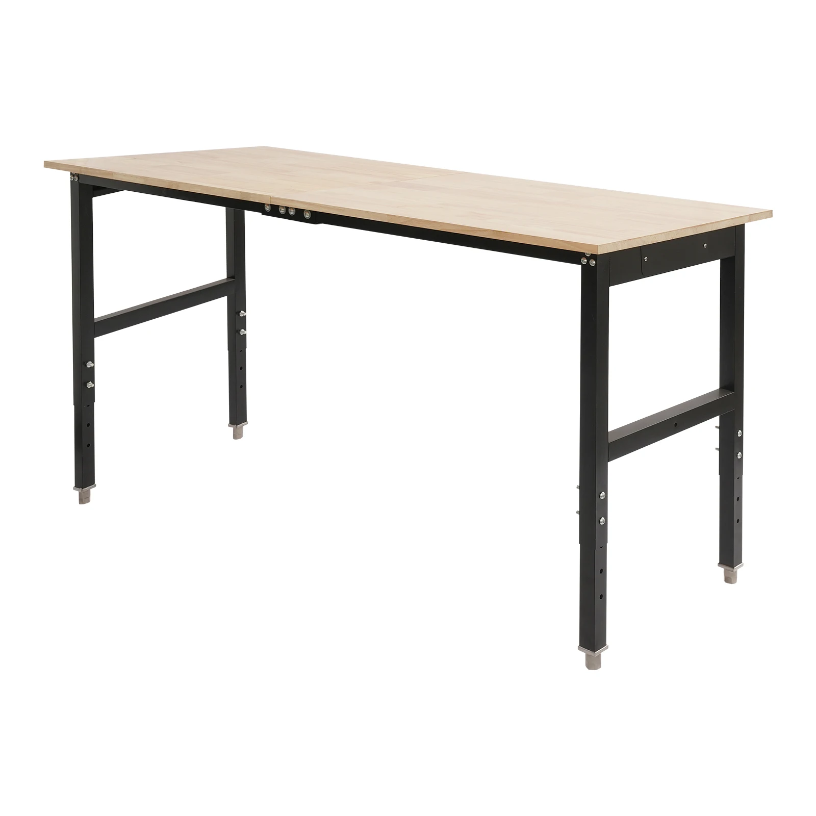 Adjustable Workbench with Power Outlets, Heavy-Duty Work Table 3000 Lbs Capacity, Workbench Woodworking Tool 72x25 Inch Desktop