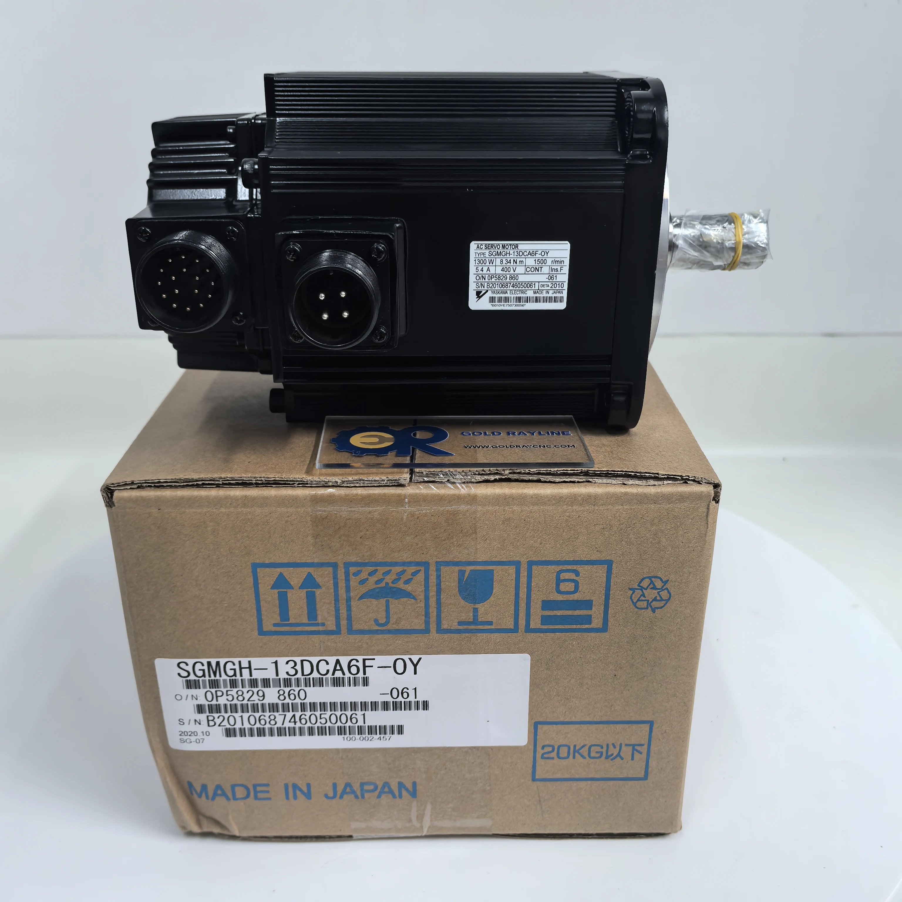 New In Box SGMGH-13DCA6F-OY Yaskawa Servo Motor 1 Year Warranty