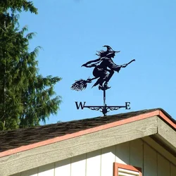 Wrought Iron Home Decoration, Outdoor Garden, Weather Vane, Black Simulation Witch, Roof Art, Ramadan Decoration, New Style
