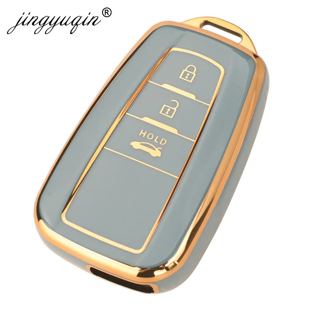 jingyuqin TPU Car Style Remote Key Case Cover Fob For Toyota Prius Camry Corolla CHR C-HR RAV4 Land Cruiser Prado Accessories