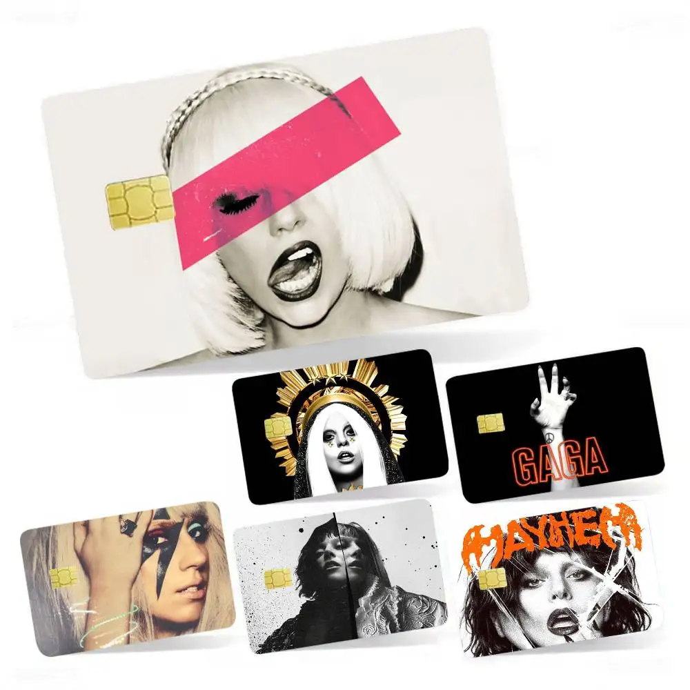 

Singer L-Lady G-Gaga 4pcs 1Set Card Stickers Small Waterproof Chip 4PCS Card Sticker Anti-Scratch