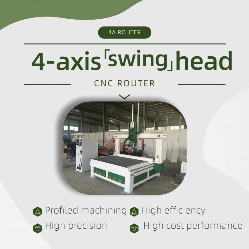 Newest Design 4Axis Cnc Router for Wood Furniture Business Woodworking Machine 4 axis 1300*2500 for Plastic Wood Carving Milling
