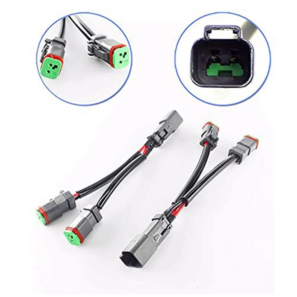 1/2PCS Y Connector DT 2 TO 1 ADAPTOR Splitter DT CABLE LED WORK LIGHT BAR Car Supplies Connector Splitter Car Accessories