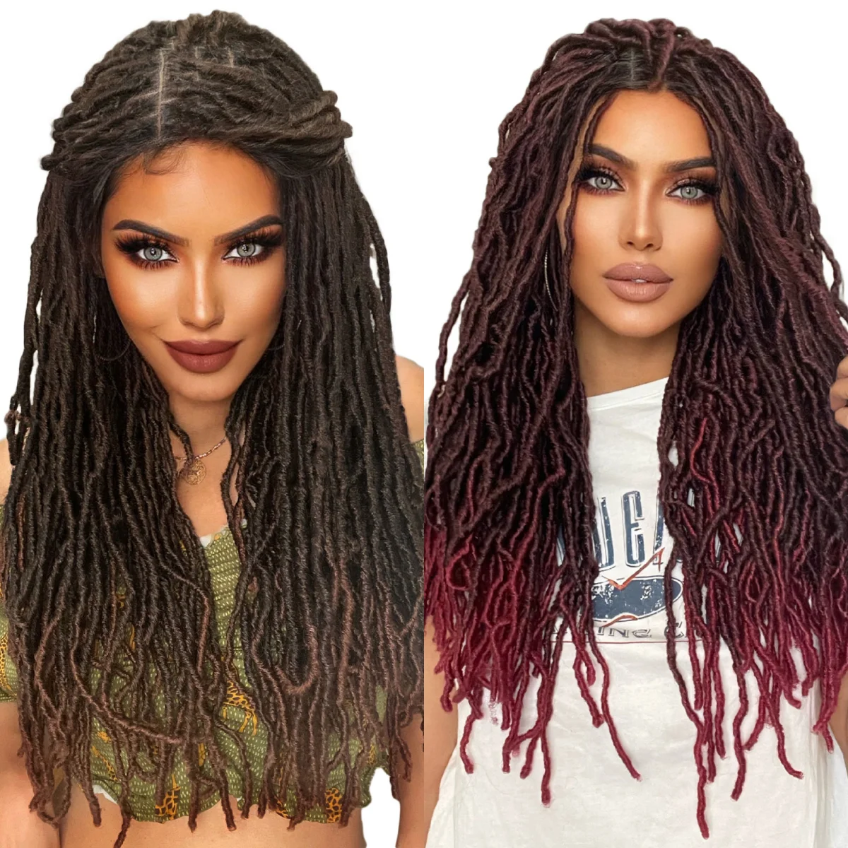 

Черный женский парик с косой богини, парик с градиентной синтетической косой, парик с закрученной косой и вьющимися концами (26 дюймов)