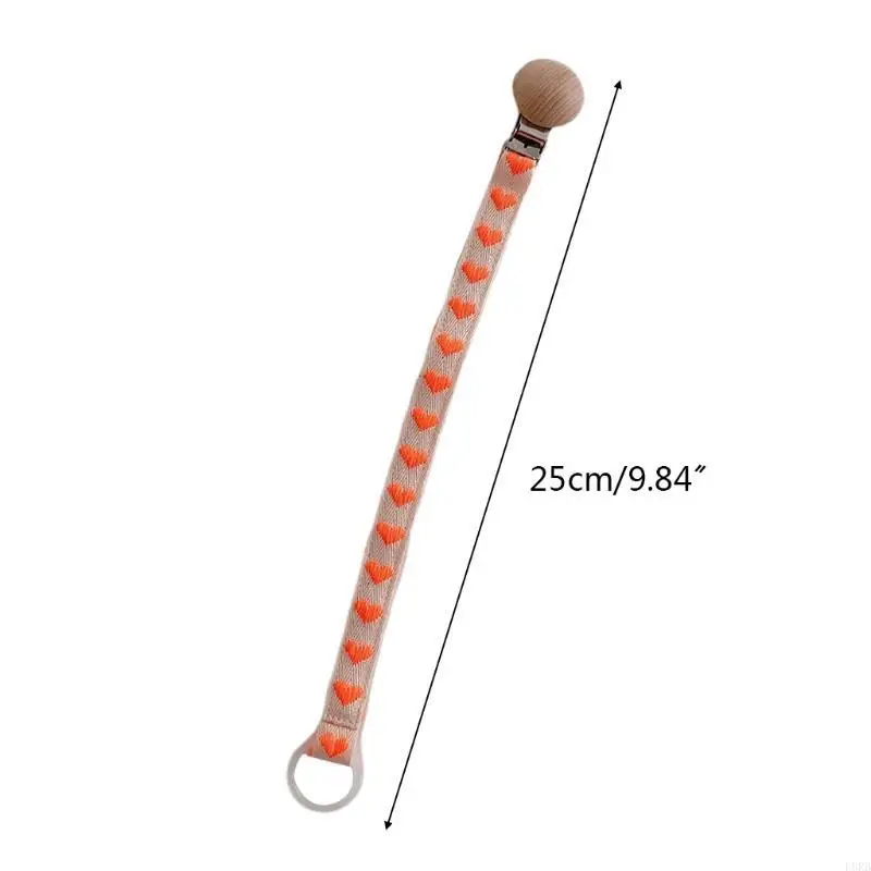 مصاصة الوليد سلسلة اليدوية الفلورسنت القلب حزام الحلمة حامل كليب L8RB #6