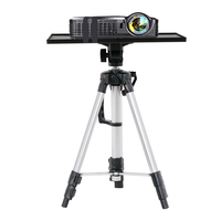 Height Adjustable Projector Tripod Stand Foldable Laptop Stand Aluminum with Plate and Carrying Bag