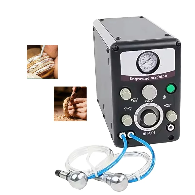 1-500r/minDual Head Pneumatic Jewelry Carving Machine Handle  G8quicksetting Pneumatic Carving Machine Jewelry Making Equipment
