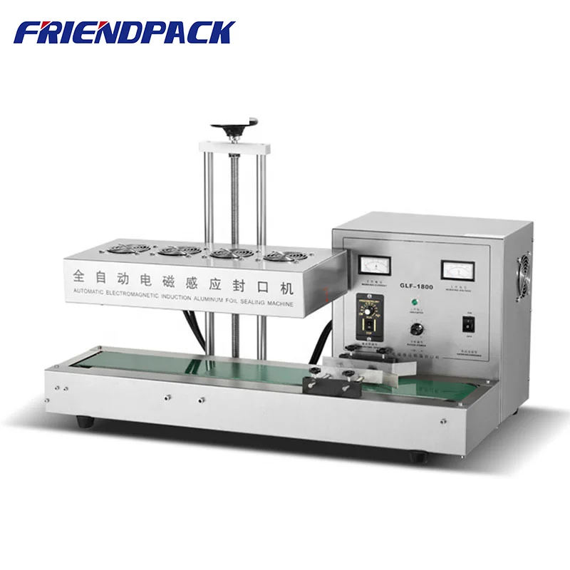 Automatic Continuous Plastic Skincare Bottle Heat Sealing Electromagnetic Induction Aluminum Foil Sealing Machine