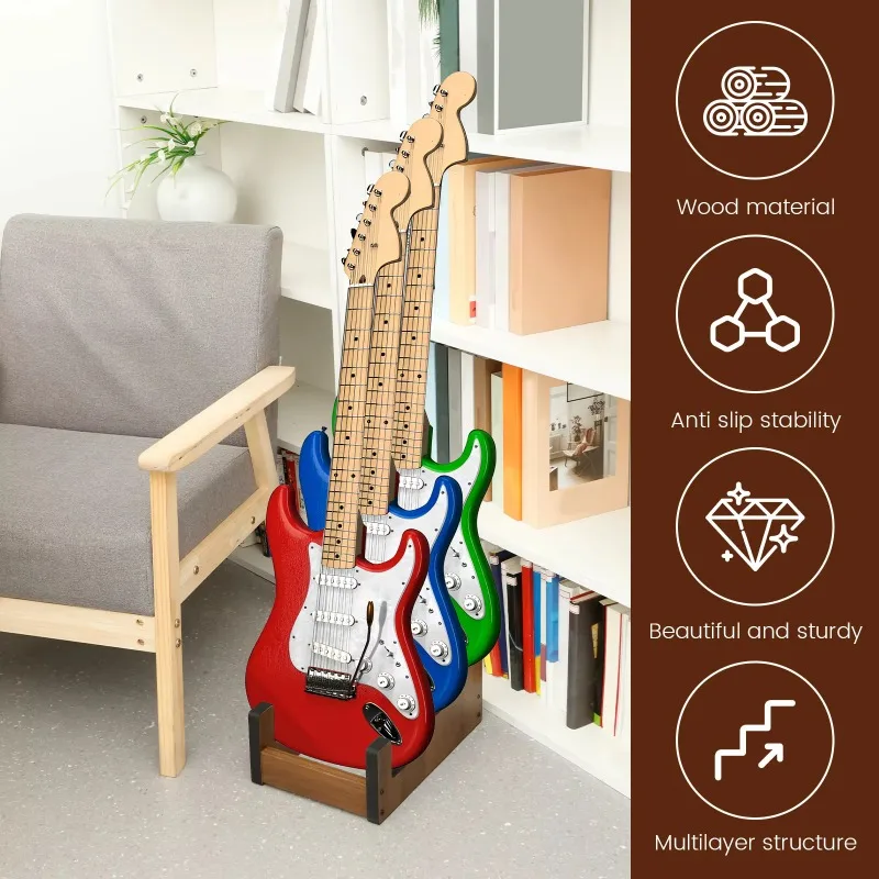 Factory Direct Compatible WithGuitar Stand Plywood Bass Stand Non-slip Guitar Storage Holders Electric Guitar Display Stand