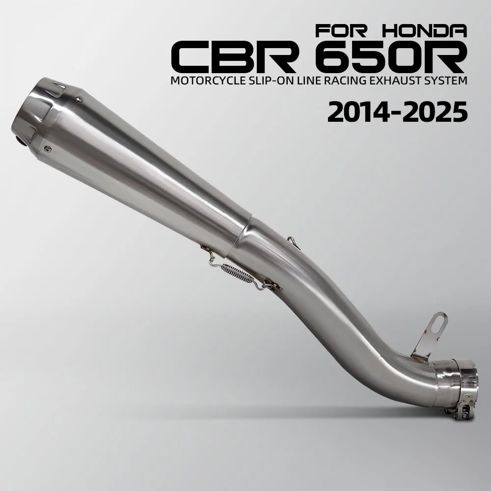 

Motorcycle Slip On Line Exhaust Mid Pipe Muffler with DB Killer For CBR650 CBR650R CB650R CBR650F CB650F 2014-2026
