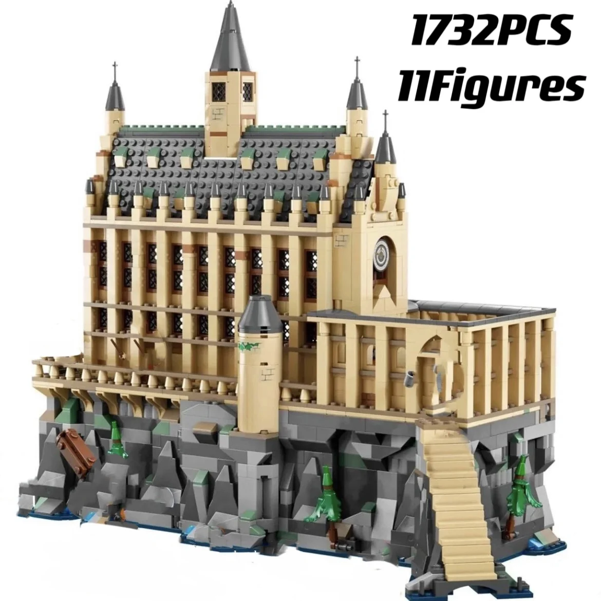 Bloques de construcción del castillo para niños, juguete de ladrillos para armar Castillo, serie 2024, ideal para regalo de Navidad, código 76435, compatible con 1732