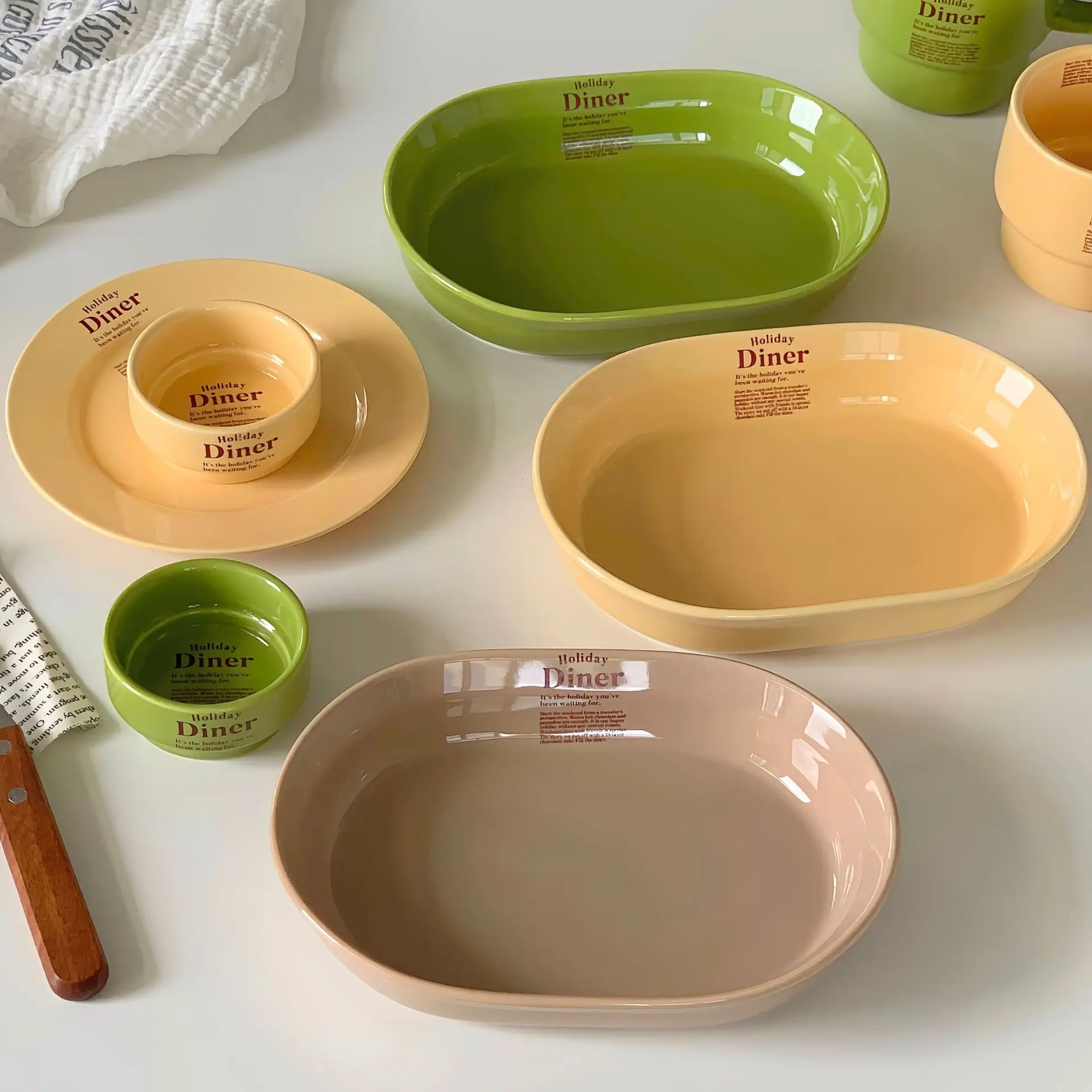 

Korean Sle Cerc Dining Utensils High Aesthetic Value Breakfast Plate Salad Di Home Use Bowl Plate New Model 2025