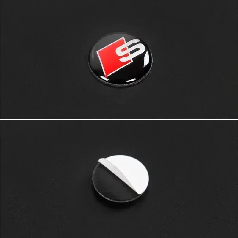 4Pcs Multimedia Center Console Knob Button Panel Cover Sticker For Audi S Logo Audi A3 A4 B5 B6 A3 8P 8V 8L A5 A6 C6 C5 A1 A7 A8 view 3