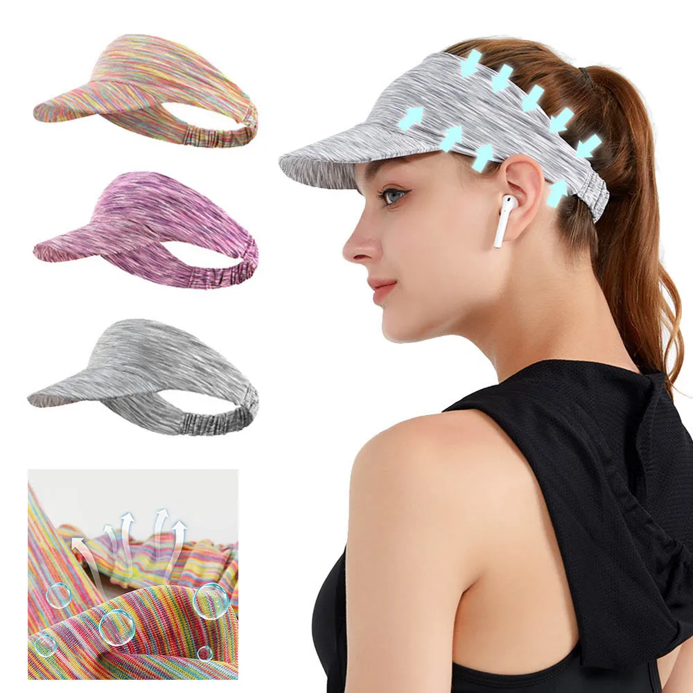 Sun Visor Elastic Sports Hat Tennis Golf Headband Cap Ladies Women Sun Vizor