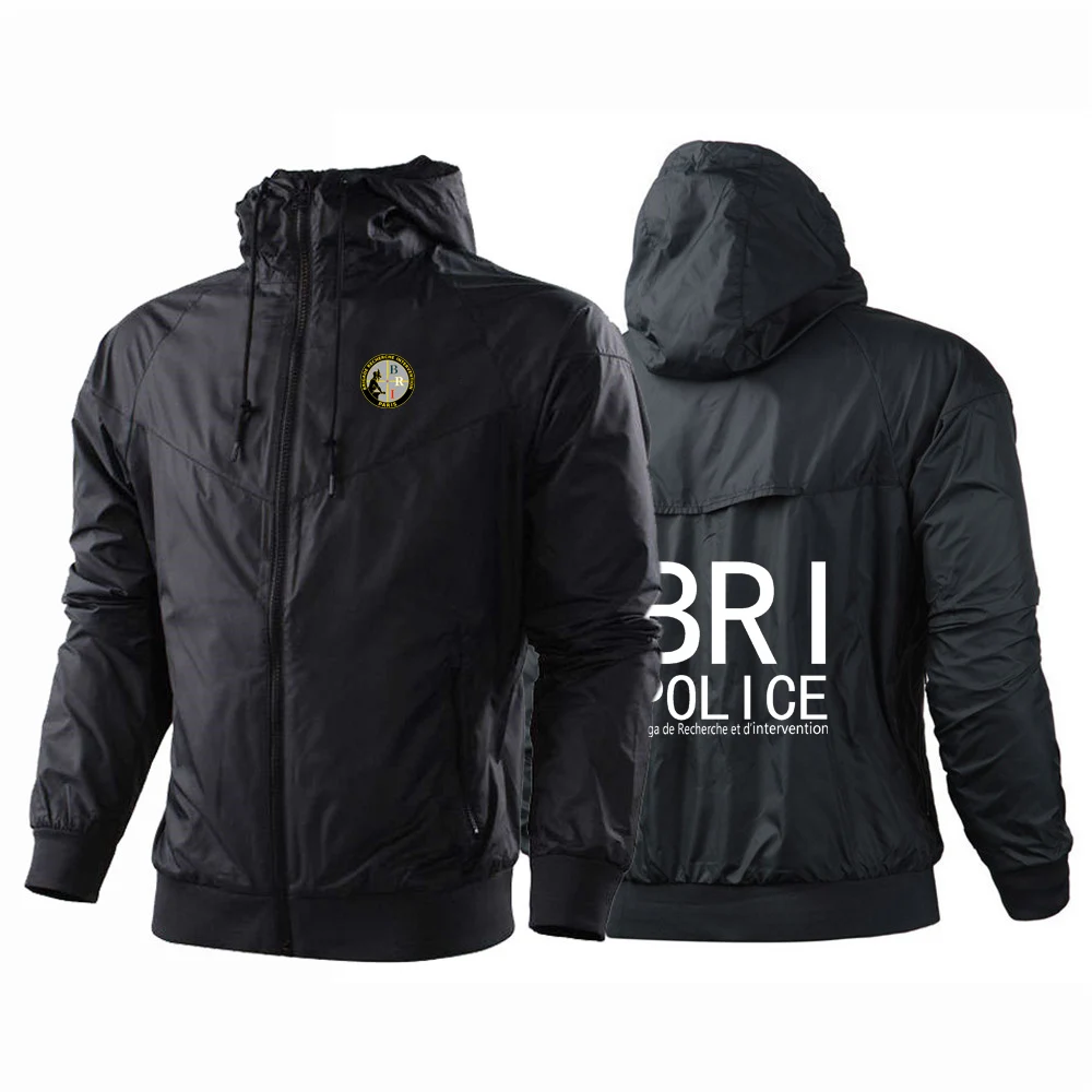 2024 French Special Forces BRI Men New Spring and Autumn Printing Trendy Breathable Stitching Windbreaker Thin Jacket Tops