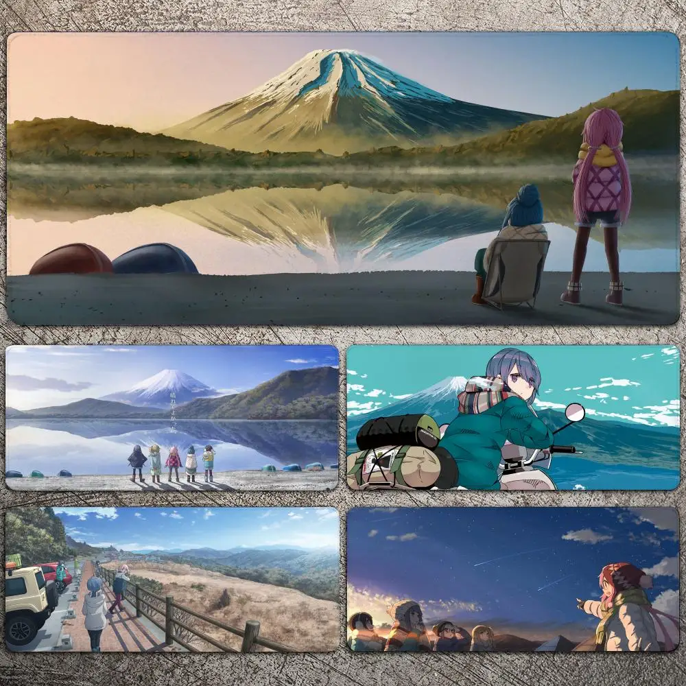 

Anime Yuru Camp Mousepad Large Gaming Mouse Pad LockEdge Thickened Computer Keyboard Table Desk Mat