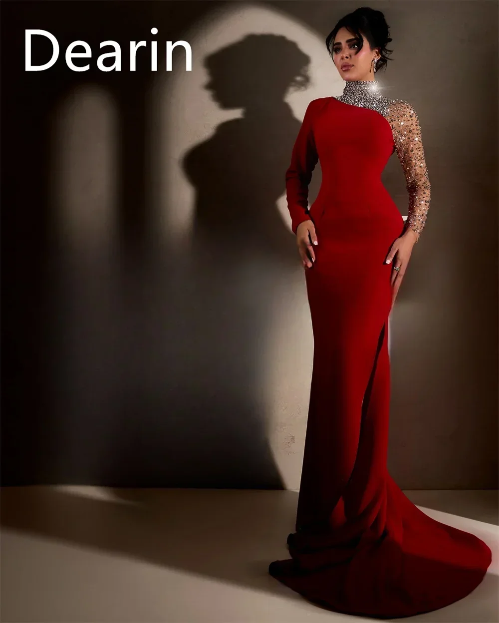 Maßgeschneidertes Damen-Abendkleid, Abschlussball, Dearin, trägerlos, Etuikleid, bodenlang, Röcke, Tüll, Spitze, maßgeschneiderte Anlasskleider, formelles Kleid