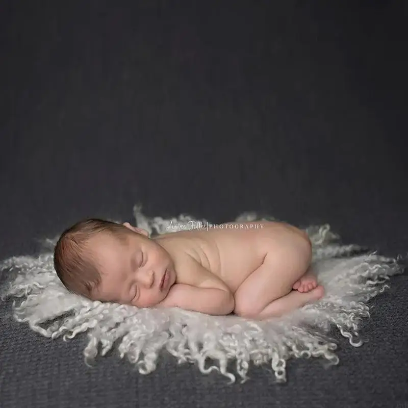 Soft Polyester Newborn Photography Blanket For Baby Infant 63Cm Round Multiple Color Option Photo Accessories A2UB