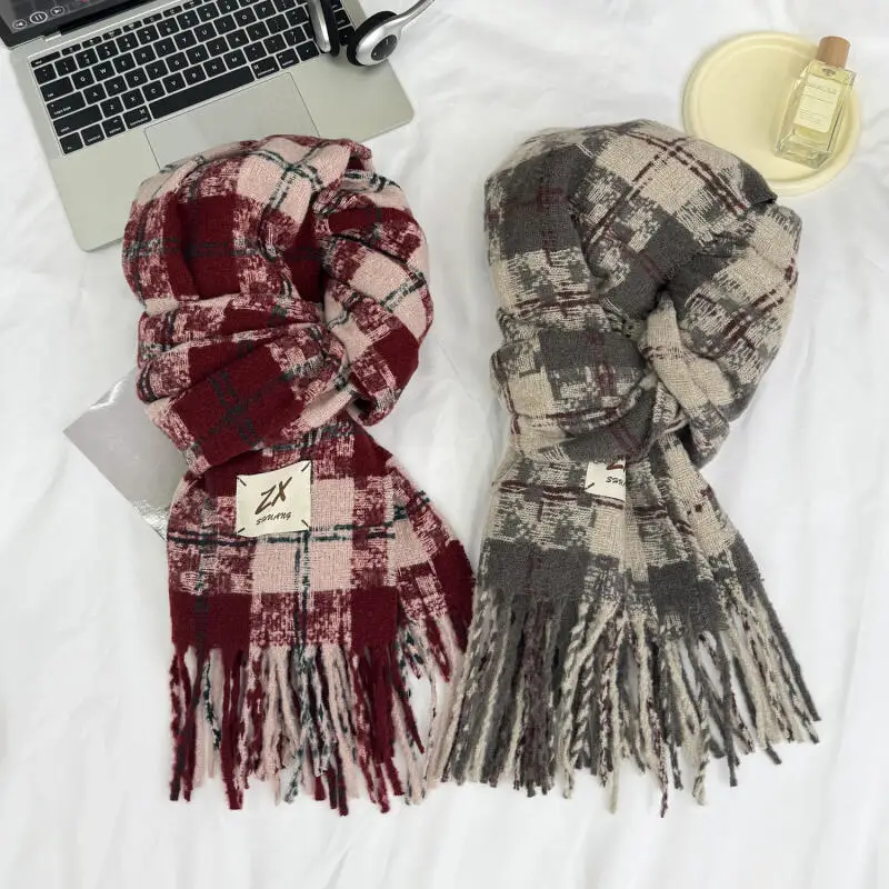 طالب الخريف الشتاء وشاح شبكة شرابة رشاقته الدفء يندبروف تنوعا موضة حسن المظهر المشاعر لينة لزجة امرأة شال