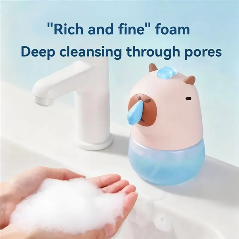 ABZA-Smart Sensor Soap Dispenser Portable Rechargeable Automatic Soap Dispenser Cartoon Cute USB Foam Machine