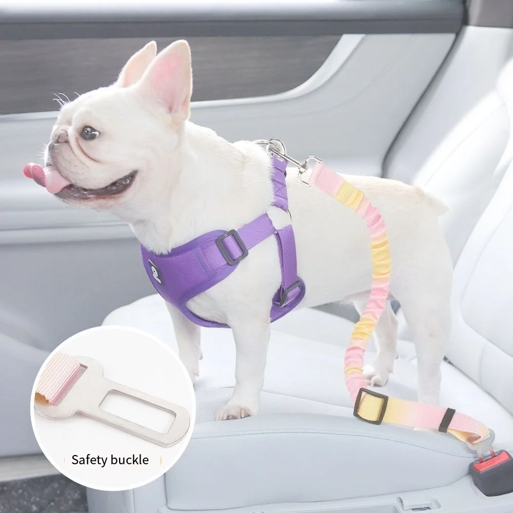 Dog Pet Safety Harness, Small and Medium-Sized Dog Car Seat Gadget, Cat Safety Buckle, Fighting Teddy Pet Supplies view 6