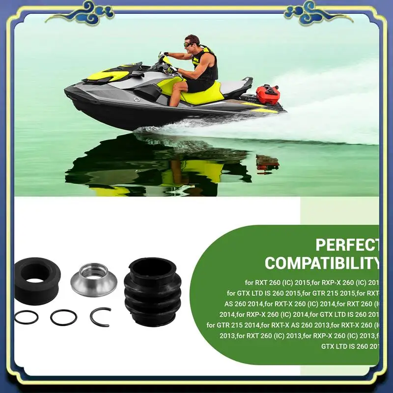 

AU16-For Sea-Doo Seadoo BRP 4-TEC 130/155/185 GTI GTX RXP RXT GTR Carbon Ring Seal Drive Line Rebuild Kit & Boot