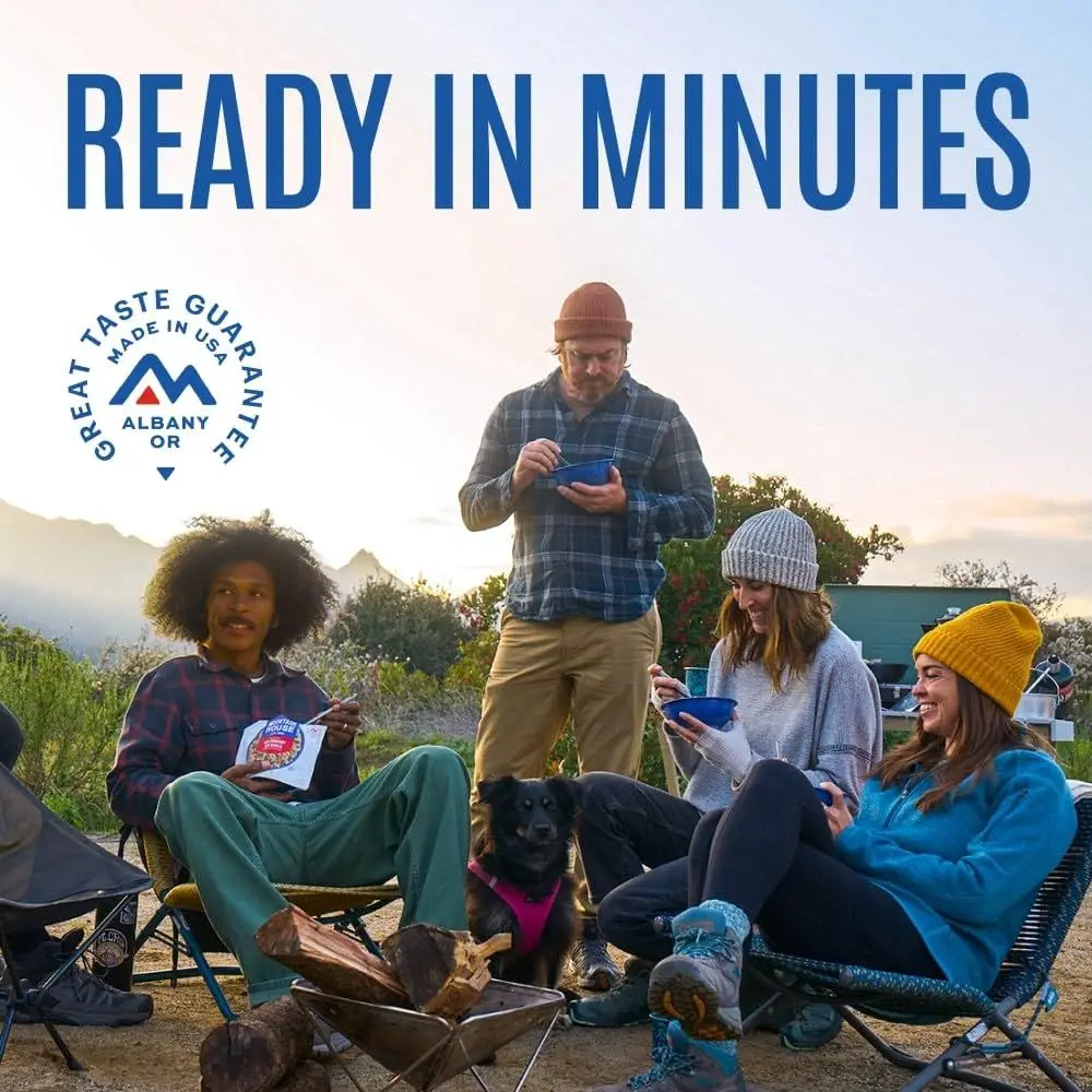 Secchio per assortimento di pasti classici, zaino in spalla liofilizzato e cibo da campeggio, 24 porzioni