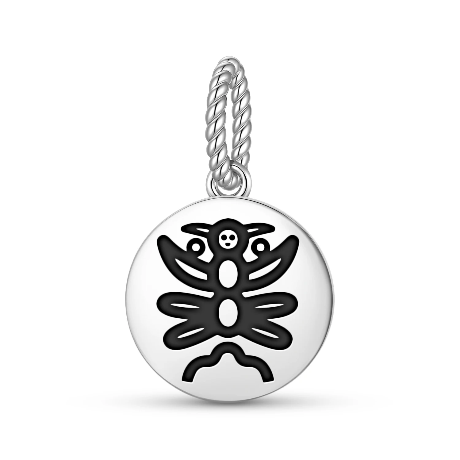 Mu Lemurian symbols First Man-Woman Pendant 925 Sterling Silver Symbol Charm Bead for Women Bracelet Necklace Jewelry Fashion