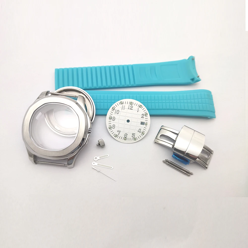 42MM Stainless Steel Case Sapphire NH35 Movement Dial Needle Strap Watch Accessories One Set Automatic Watch Case