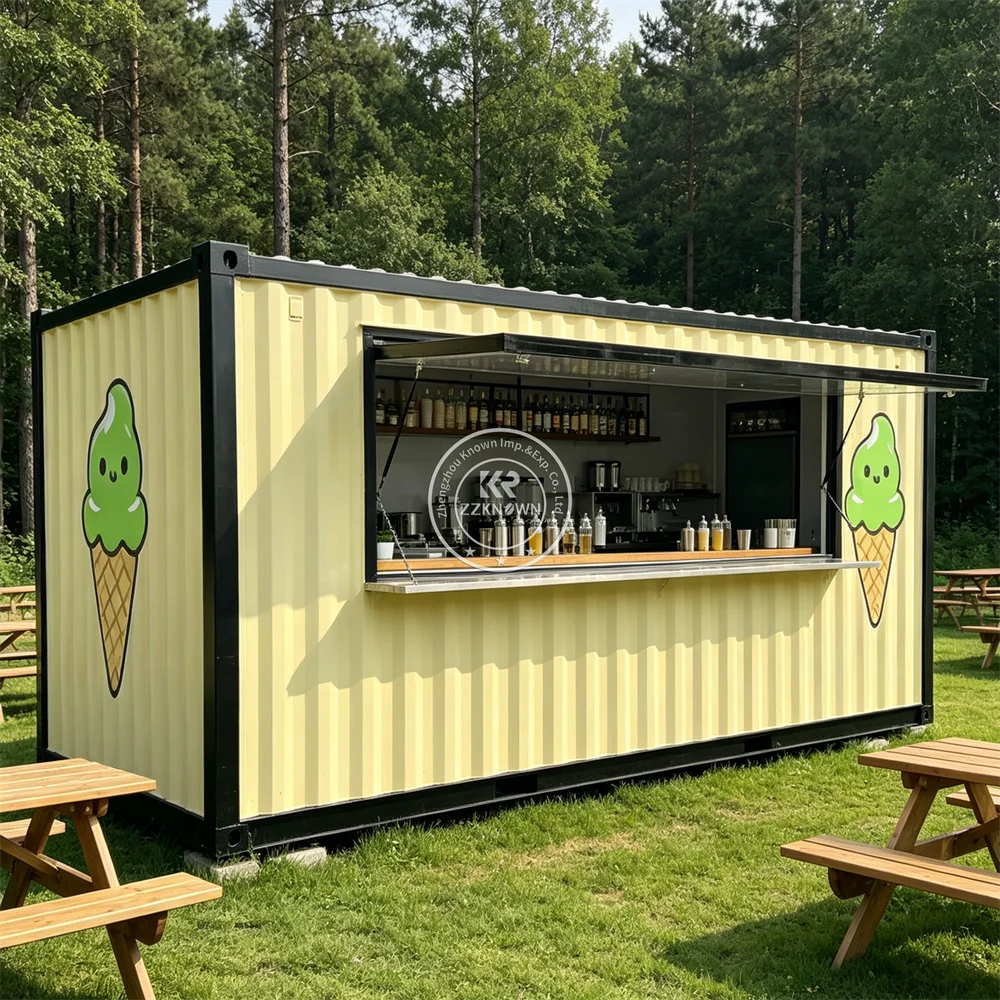 

Outdoor Restaurant Prefabricated Container Bar Outdoor Catering Container Restaurant Food Trailer For Business