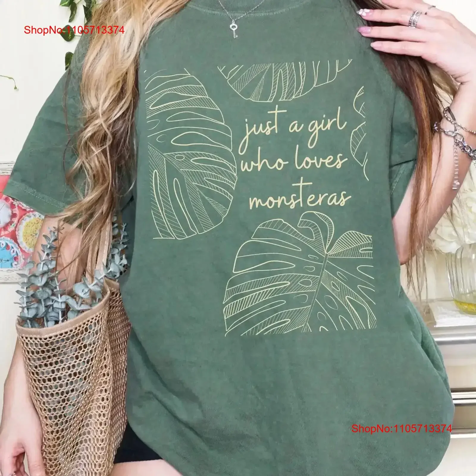 Monstera T Shirt Indoor Plants Albo PlanT Variegated Deliciosa Variegata vintage Washed Top For Everyday Wear Soft Comfortable