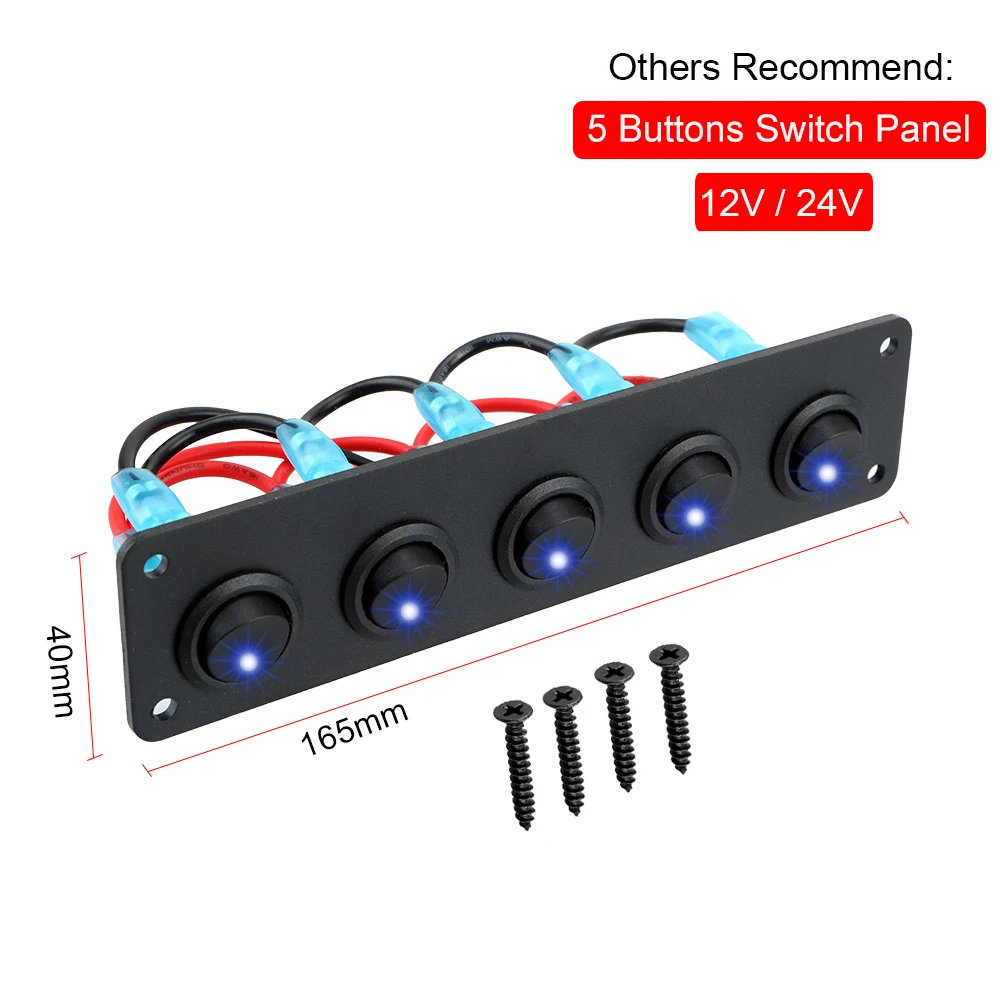24V 12V Schakelpaneel 4 Knoppen Auto Licht Toggle USB Lader 3.0 Power Adapter Auto Accessoires Voor boot Caravan RV Vrachtwagen Trailer