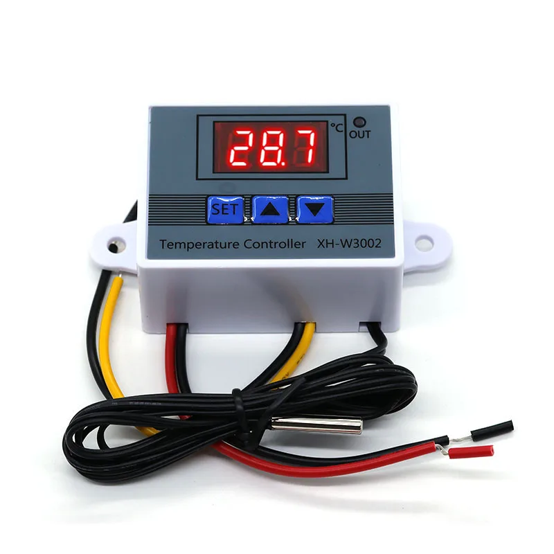 XH-W3002 220V /12V Digital LED Temperature Controller 10A Thermostat Control Switch Probe with waterproof sensor W3002