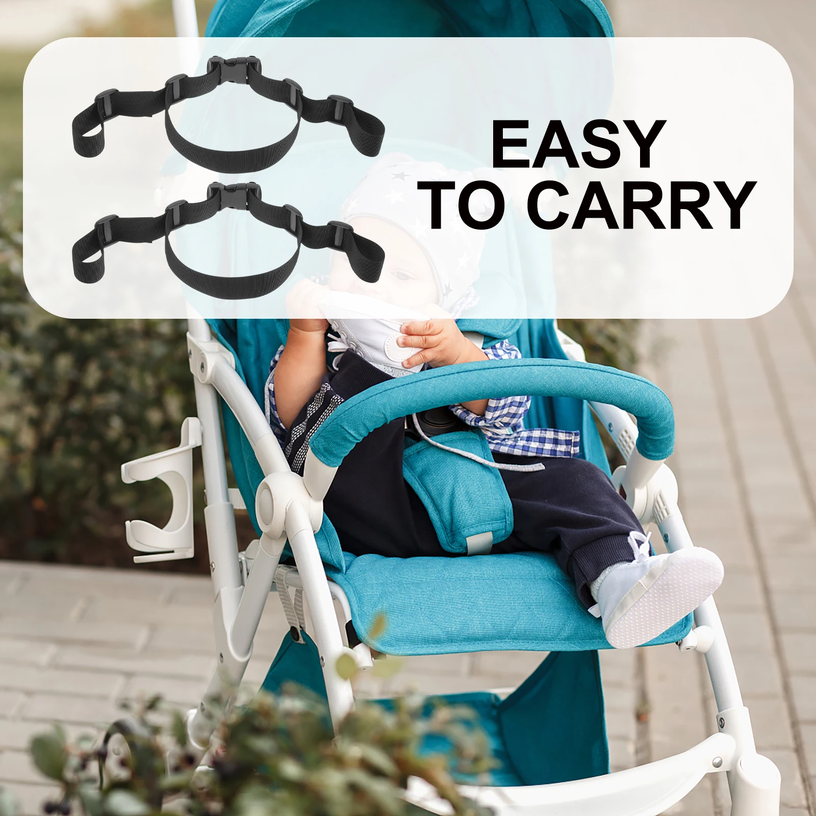 قطعتان من أشرطة الكرسي العالي، حزام أمان بديل قابل للتعديل لعربة الأطفال الصغار، حزام آمن #1