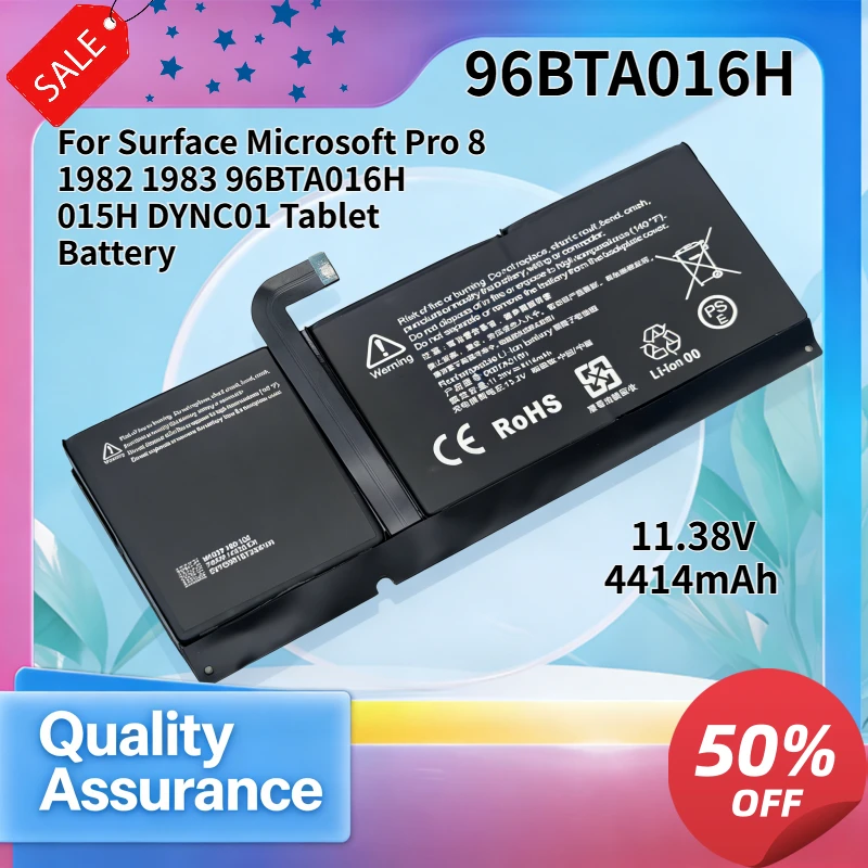 

4414mAh Compatible with Surface Micro-soft Pro 8 1982 1983 96BTA016H 015H DYNC01 Tablet Battery