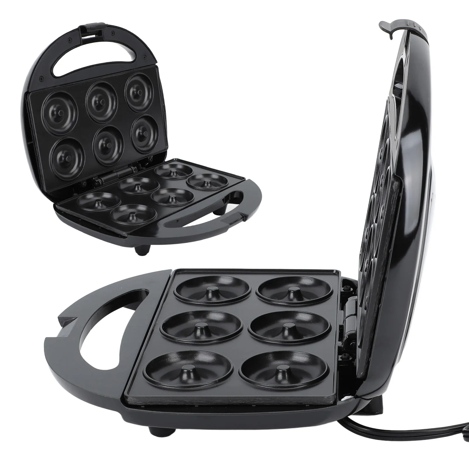 Pembuat Donat Kontrol Suhu Cerdas - Mesin Donat Mini Listrik, Otomatis, Anti Lengket untuk Memanggang Rumah