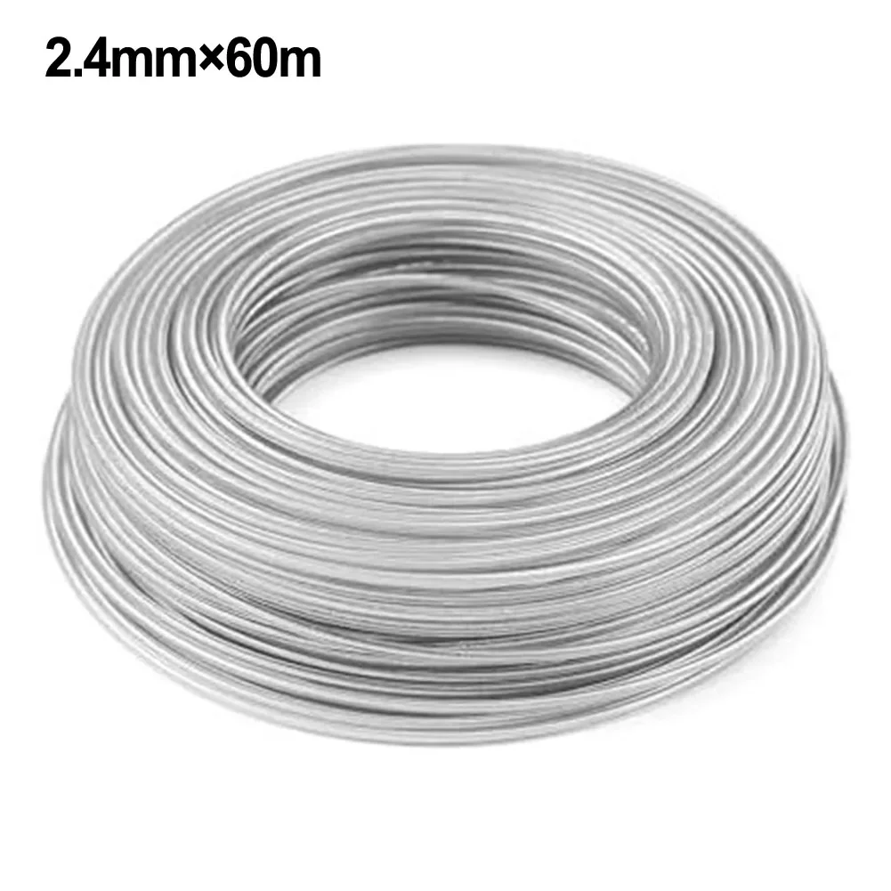 Steel Wire Nylon Grass Trimmer Line Round Brushcutter Trimmer Rope Lawn Mower Replacement 2.4mm*60m/3.0mm*45m