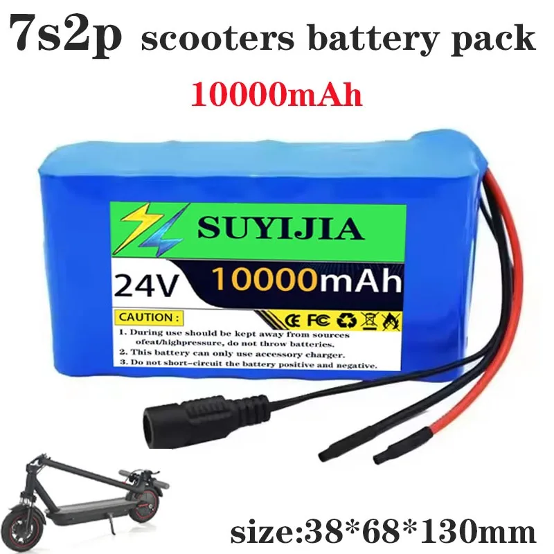 New24V10Ah7S2P 18650 Rechargeable Lithium Ion Battery 29.4V 10000mAh Electric Motorcycle Scooter with BMS Self Balancing Scooter