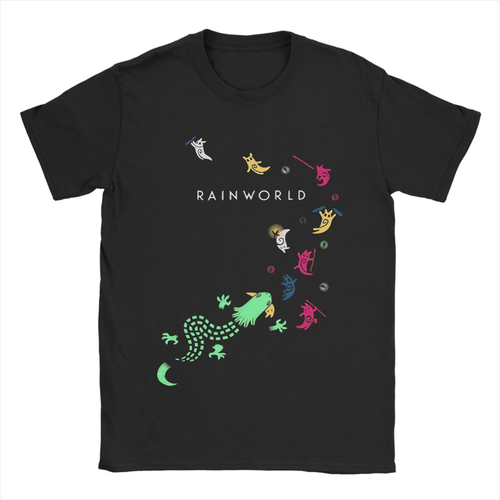 Rainworld  Game  Men T Shirt  Humor Tee Shirt Short Sleeve O Neck T-Shirts Pure Cotton Summer Clothes